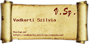 Vadkerti Szilvia névjegykártya